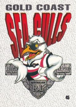 1995 Dynamic ARL Series 2 #45 Gold Coast Seagulls crest Front